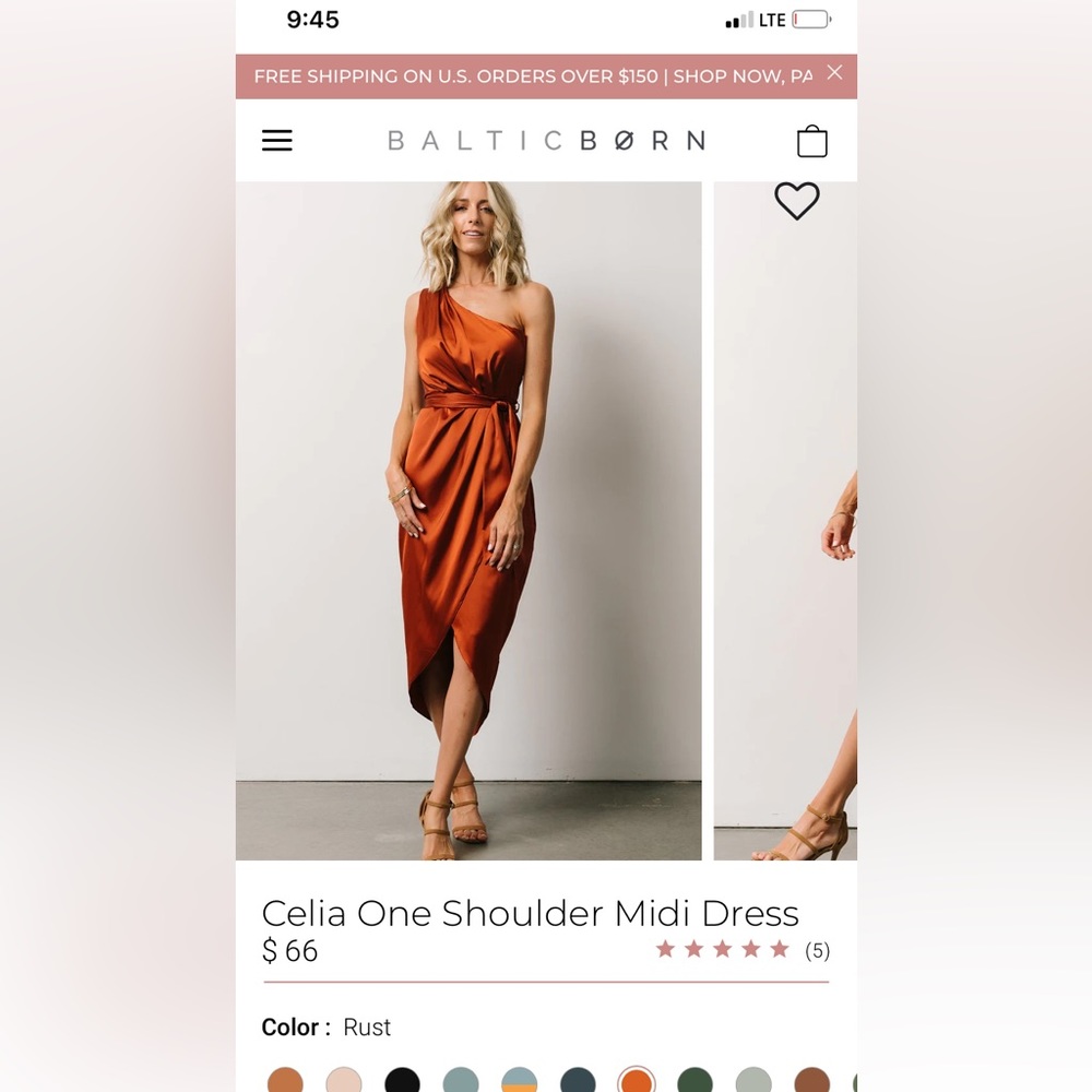 Baltic Born MIDI one shoulder dress